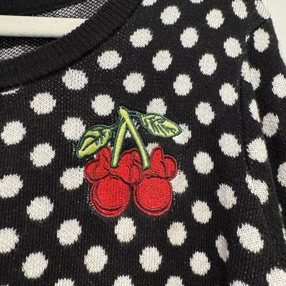 Disney Her Universe Polka Dot Minnie Mouse Cherry Cardigan Sweater NEW Size XL - Picture 4 of 8